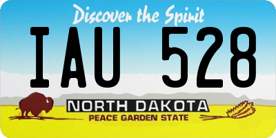 ND license plate IAU528