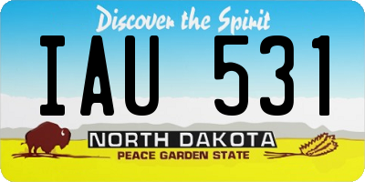 ND license plate IAU531