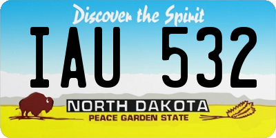 ND license plate IAU532