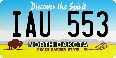 ND license plate IAU553