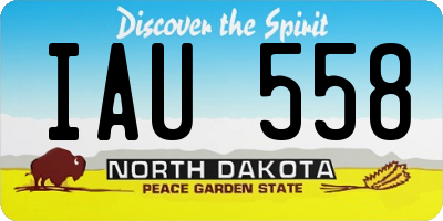 ND license plate IAU558