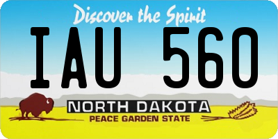 ND license plate IAU560