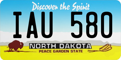 ND license plate IAU580