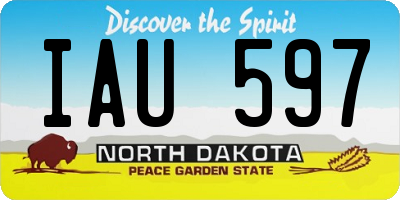 ND license plate IAU597