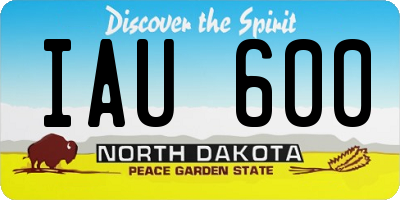 ND license plate IAU600