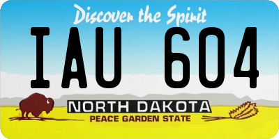 ND license plate IAU604