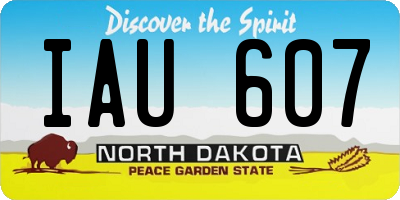 ND license plate IAU607