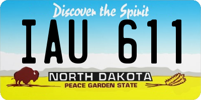 ND license plate IAU611