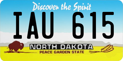 ND license plate IAU615