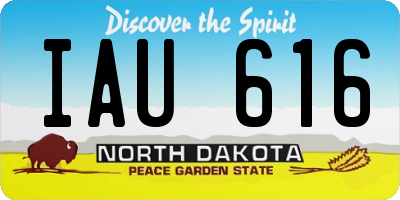 ND license plate IAU616