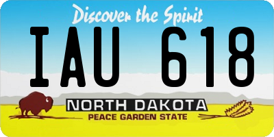 ND license plate IAU618