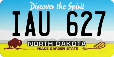 ND license plate IAU627