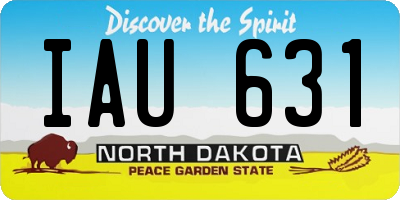 ND license plate IAU631