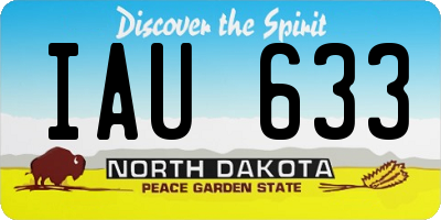 ND license plate IAU633