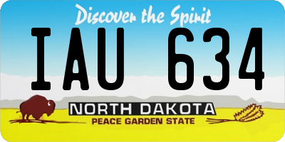 ND license plate IAU634