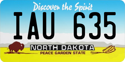 ND license plate IAU635