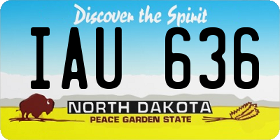 ND license plate IAU636