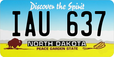 ND license plate IAU637
