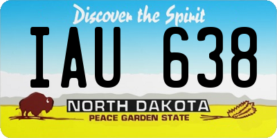 ND license plate IAU638