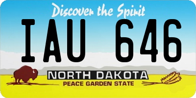 ND license plate IAU646