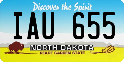 ND license plate IAU655