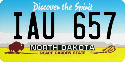 ND license plate IAU657