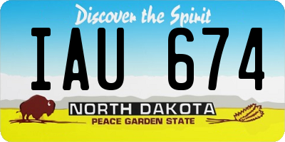 ND license plate IAU674