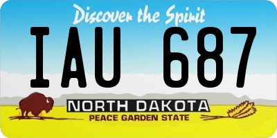 ND license plate IAU687