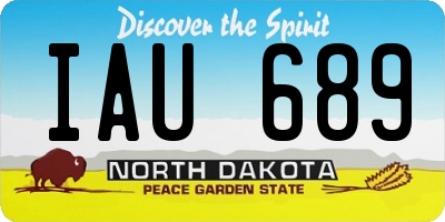 ND license plate IAU689