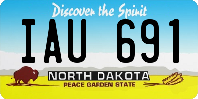 ND license plate IAU691