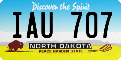 ND license plate IAU707