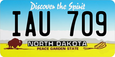 ND license plate IAU709