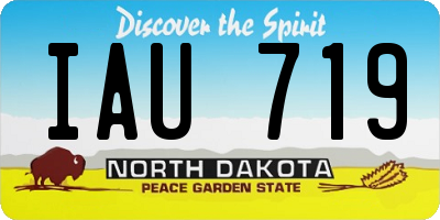 ND license plate IAU719