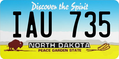 ND license plate IAU735