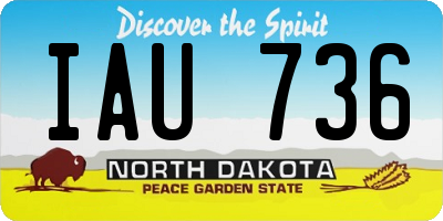 ND license plate IAU736