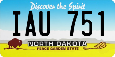 ND license plate IAU751