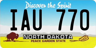ND license plate IAU770