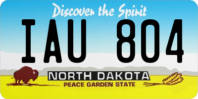 ND license plate IAU804