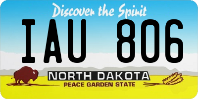 ND license plate IAU806