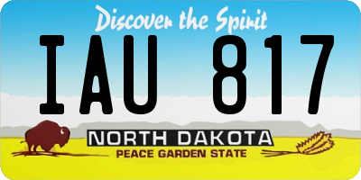 ND license plate IAU817
