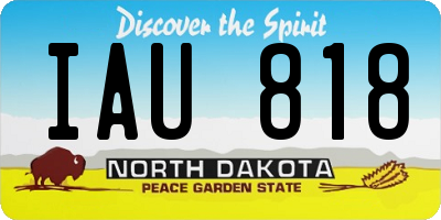 ND license plate IAU818