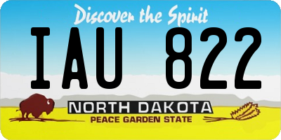 ND license plate IAU822