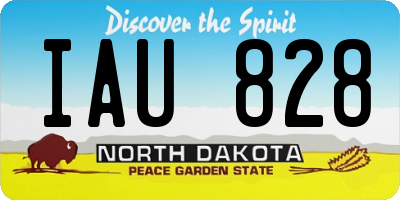 ND license plate IAU828
