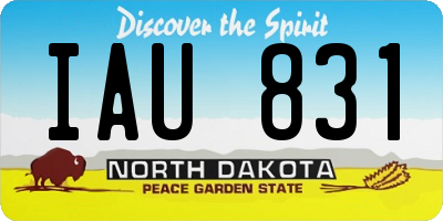 ND license plate IAU831