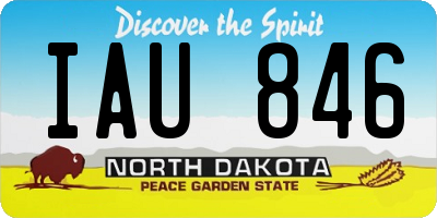 ND license plate IAU846