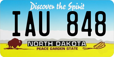 ND license plate IAU848