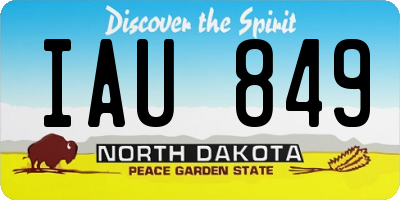 ND license plate IAU849