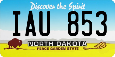 ND license plate IAU853