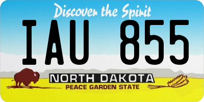ND license plate IAU855
