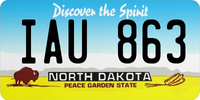 ND license plate IAU863